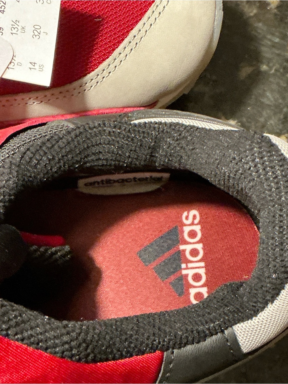 adidas Red and Black Trail Runner Sneakers with Cream Accents - Picture 7 of 12